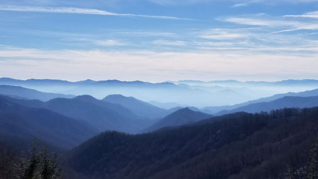 An image of cloudy Appalachian Mountains. 