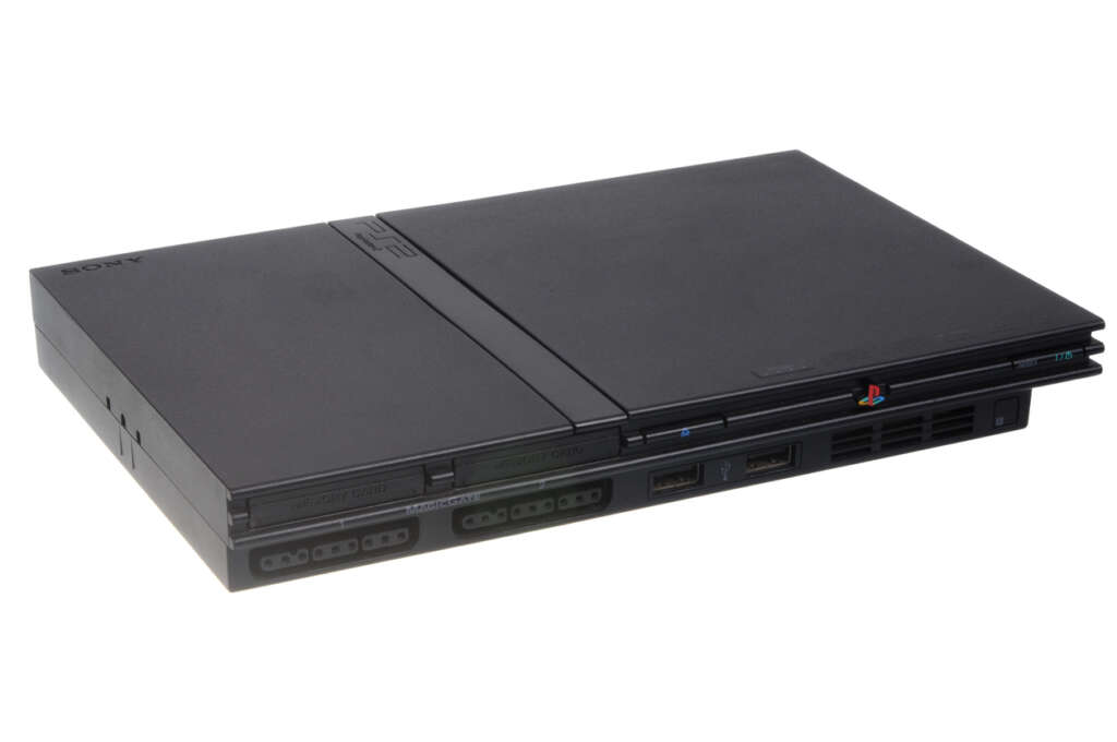An image of a Playstation 2. 