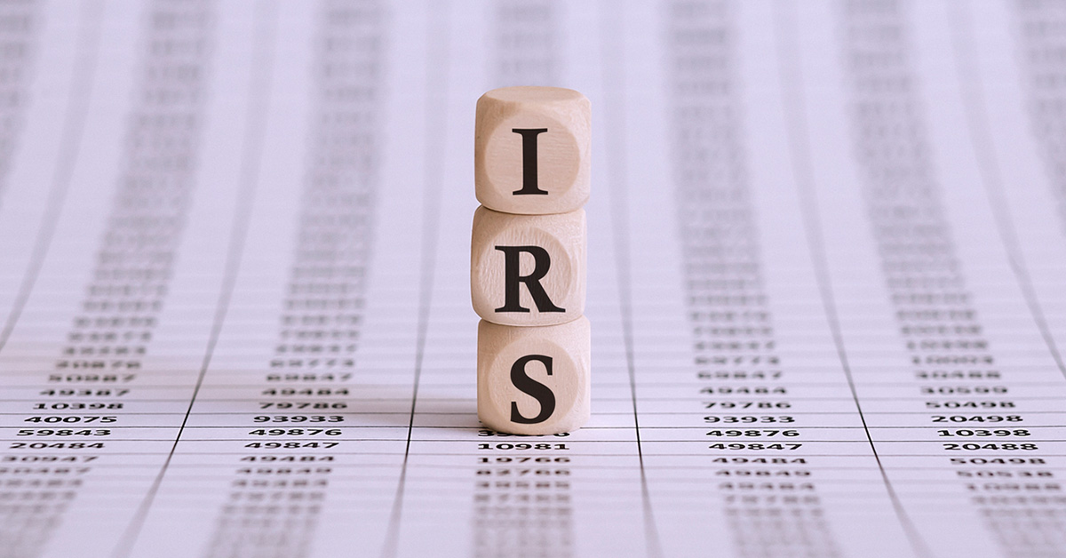 An image of IRS letter blocks.