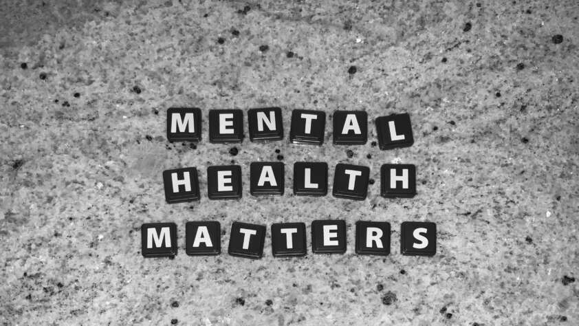 An image of mental health matters letter blocks.