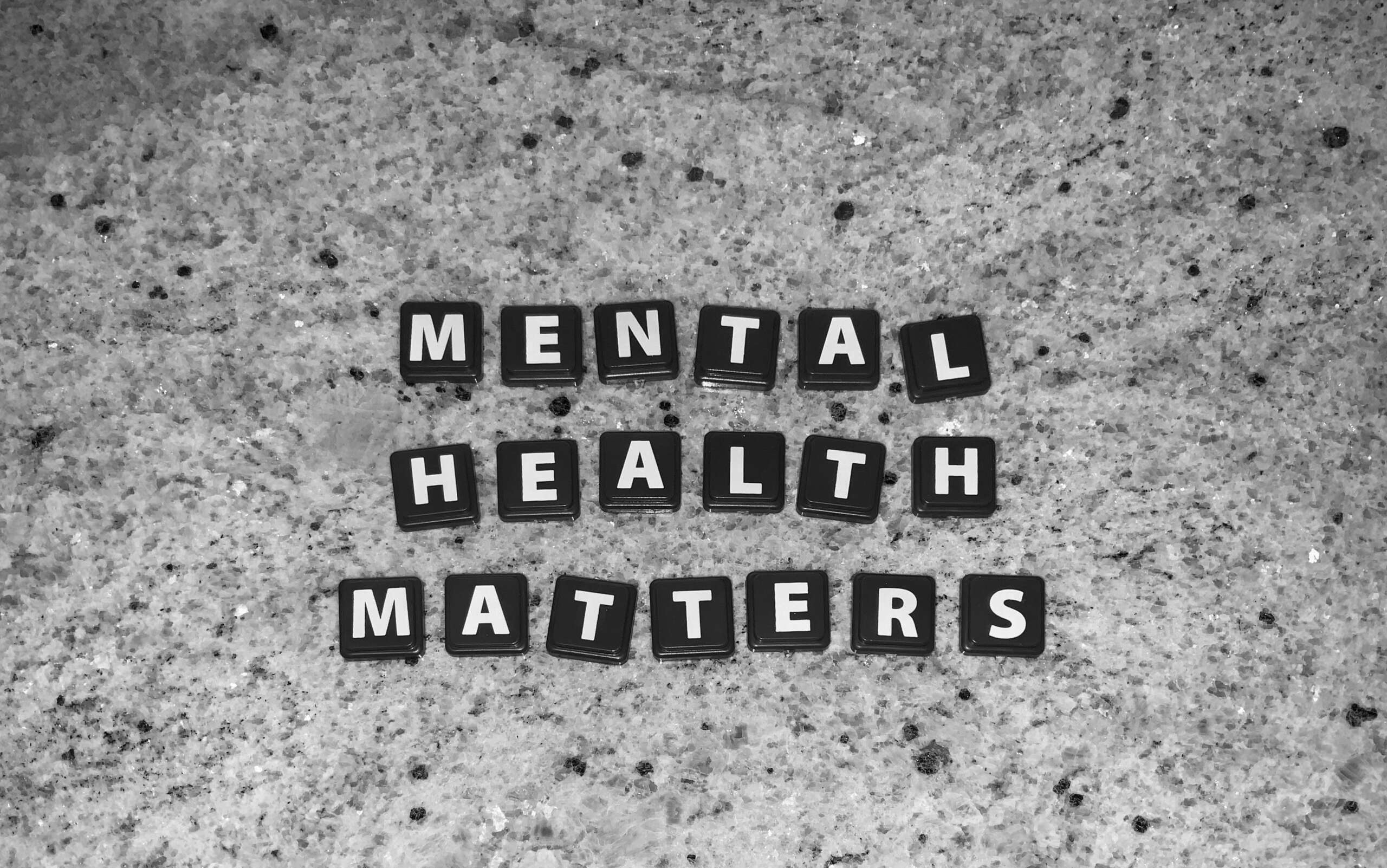 An image of mental health matters letter blocks.