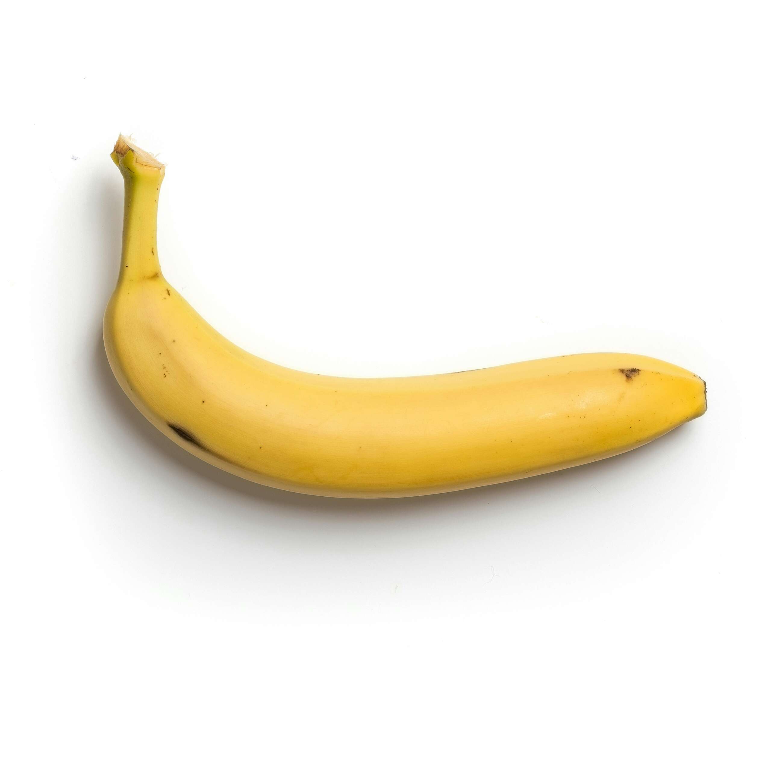 An image of a banana on a white background.