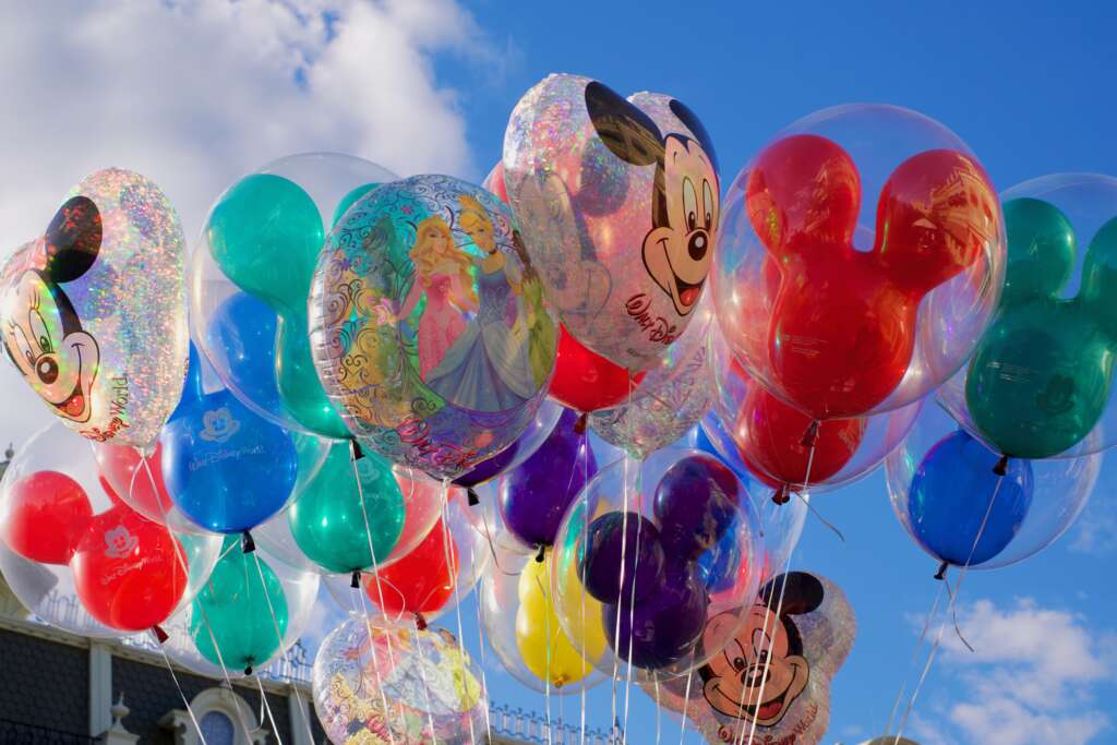 An image of Disneyland balloons. 
