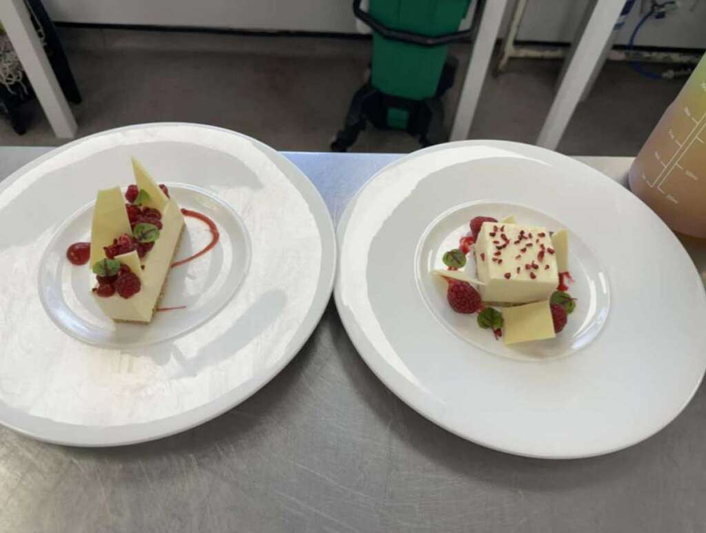 Two desserts created to compete for presentation
