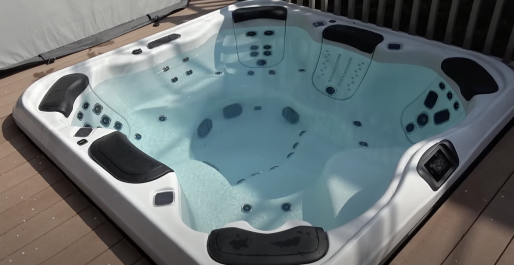 An image of an empty hot tub. 