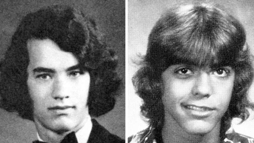 Tom Hanks and George Clooney yearbook photos