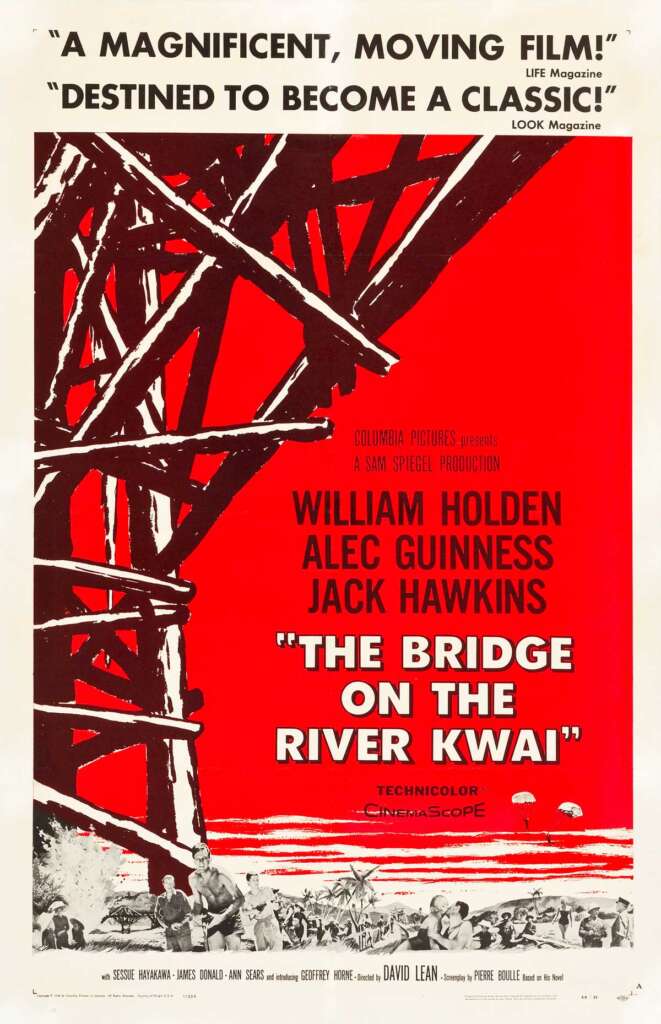 Original movie poster for The Bridge on the River Kwai