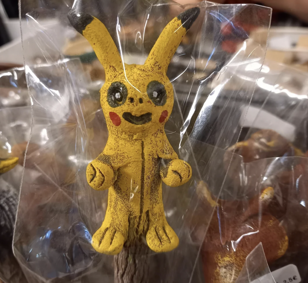 An image of a very weird looking Pikachu.