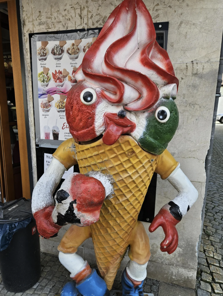 A very creepy looking Ice Cream figure. 