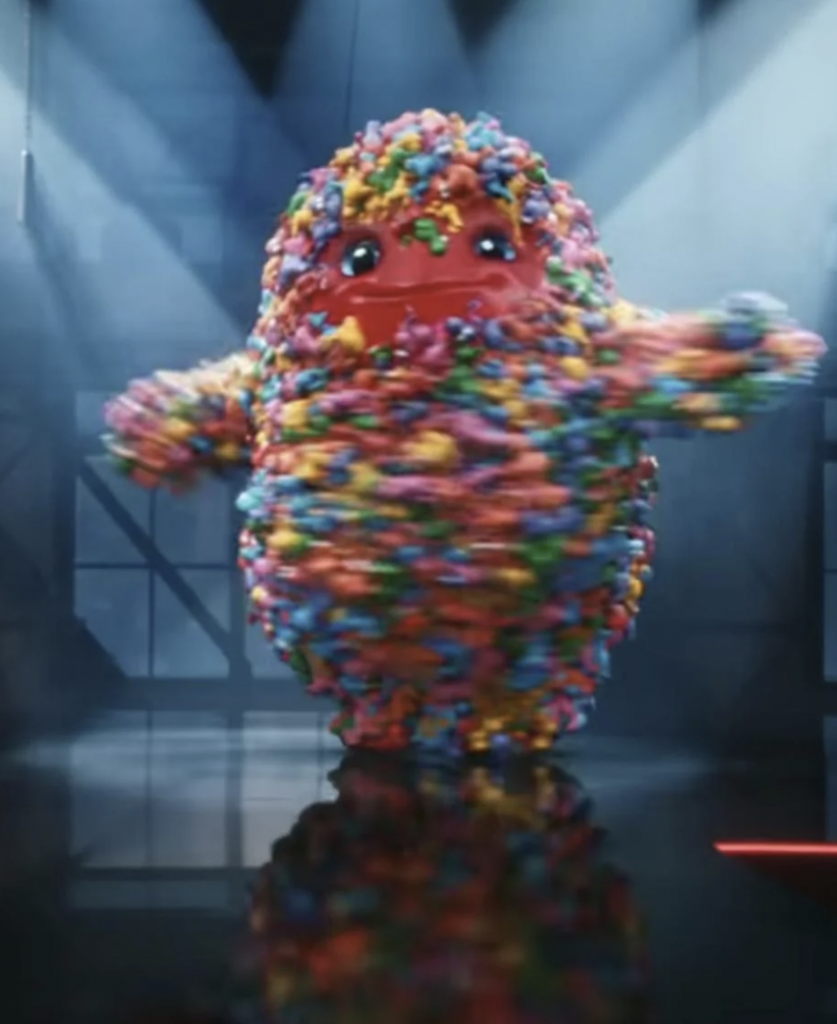 A terrifying NERDS gummy clusters commercial. 