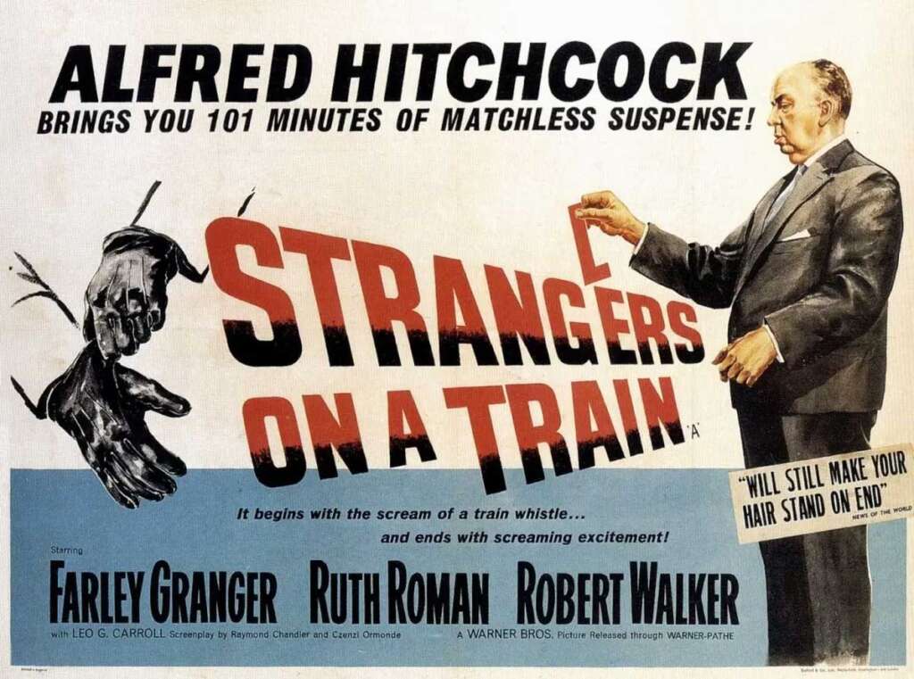 Original movie poster for Strangers on a Train