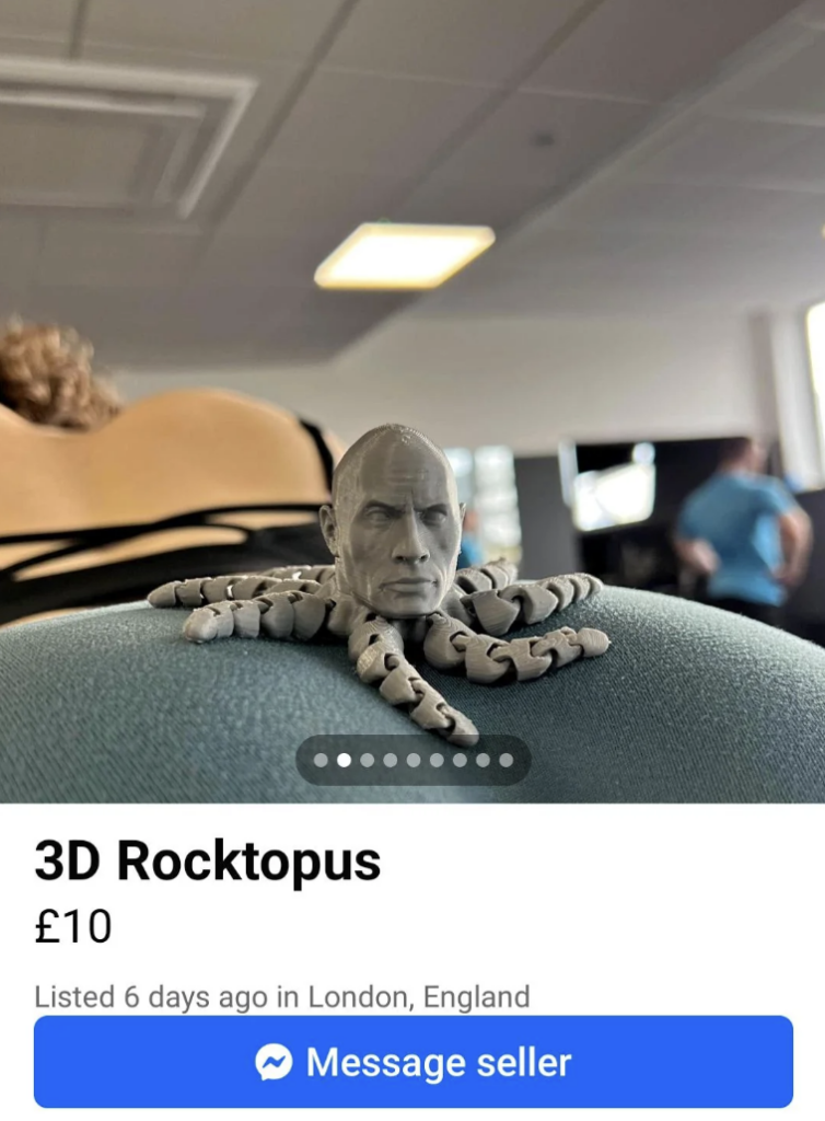 An image of a tiny Rock octopus collectible. 