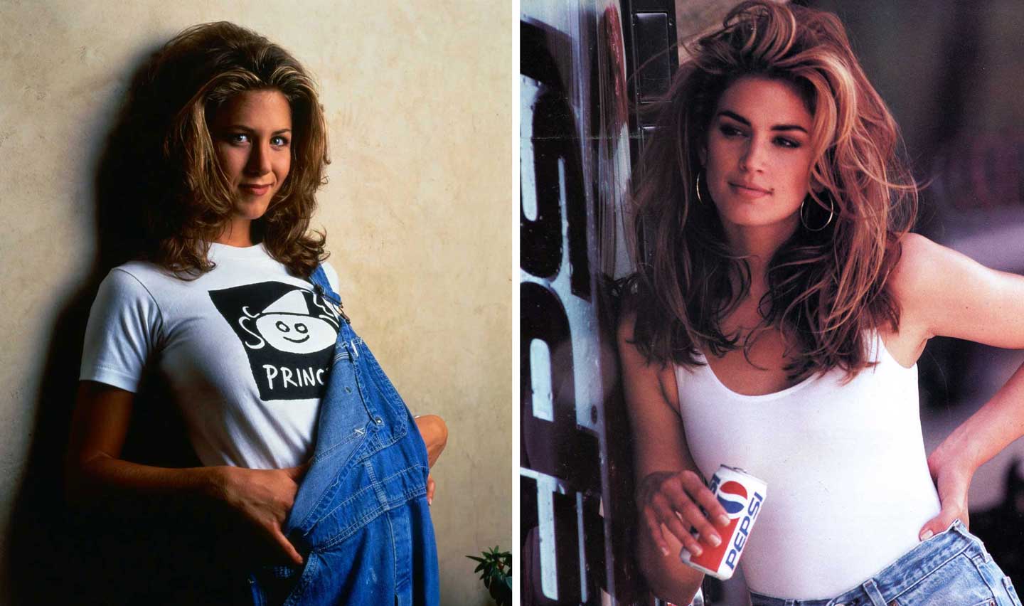 Jennifer Aniston and Cindy Crawford