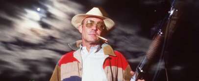 Hunter S Thompson witha. shotgun